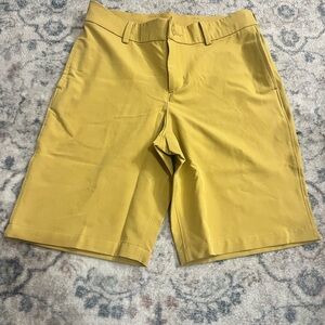Nike Kids mustard colored hybrid flex golf shorts